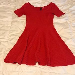 Red skater dress